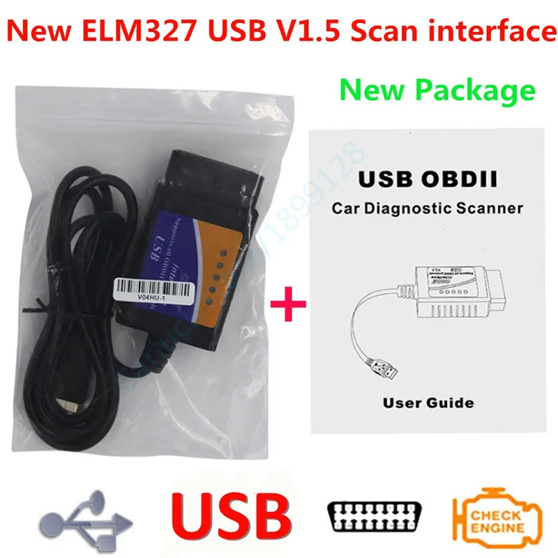 Супер ELM327 USB кабели Адаптер для большинства OBD2 транспортных средств OBD2 диагностический сканер elm 327 в 1,5 bluetooth OBD2 сканирование