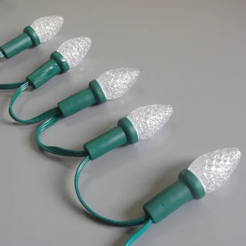 

100nodes addressable RGB C9 DC12V TM1804 LED Christmas pixel string light;6inches(15cm) wire spacing;all GREEN wire;IP68