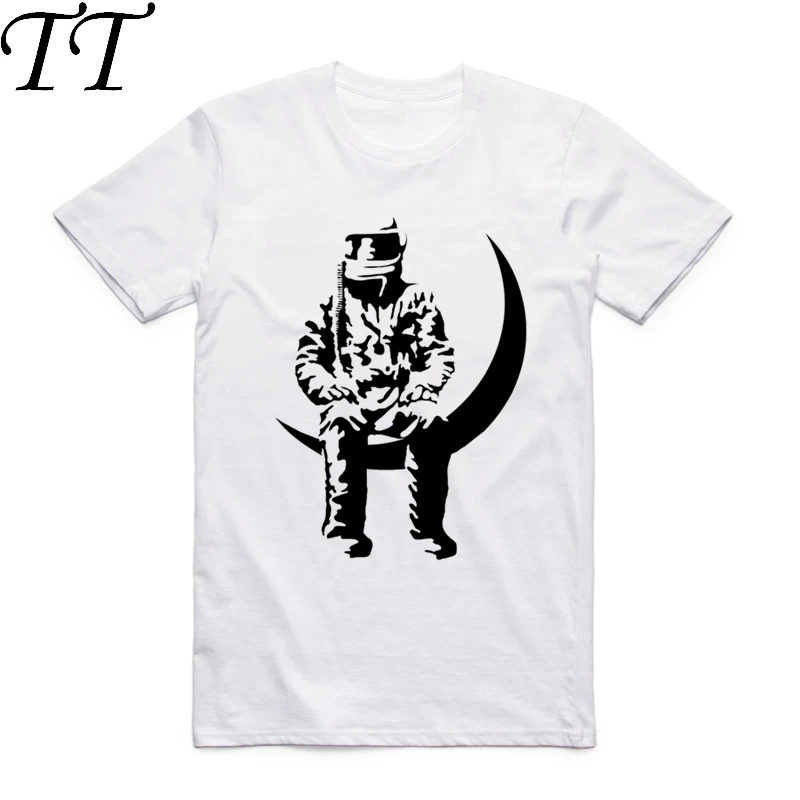 

2019 S-XXX Angels and airwaves Men Printed Ava Moon T-shirt Short sleeve O-Neck Harajuku Summer White Casual Tshirt