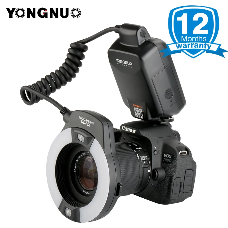 YONGNUO YN-14EX ttl макро кольцо вспышка с 4 адаптерами YN14EX Speedite для Canon 5D Mark II 5D Mark III 6D 7D 60D 70D 700D