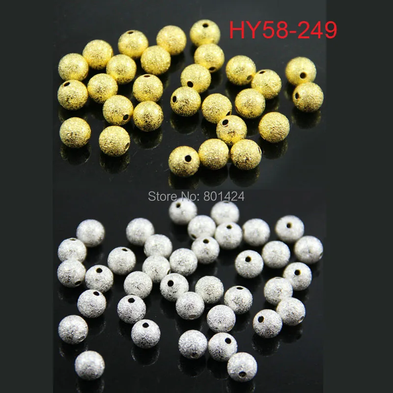 

100pieces/lot 58-249 4mm silver plated gold plated copper stardust beads making for jewerly spacers end round beads
