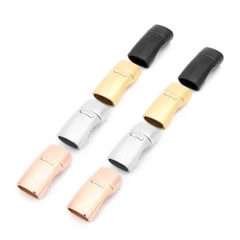 

Linsior 1 Piece Stainless Steel Strong Magnetic Clasp Gold Black End Bead Connector Fit 10x5mm Flat Leather Cord Jewelry Making