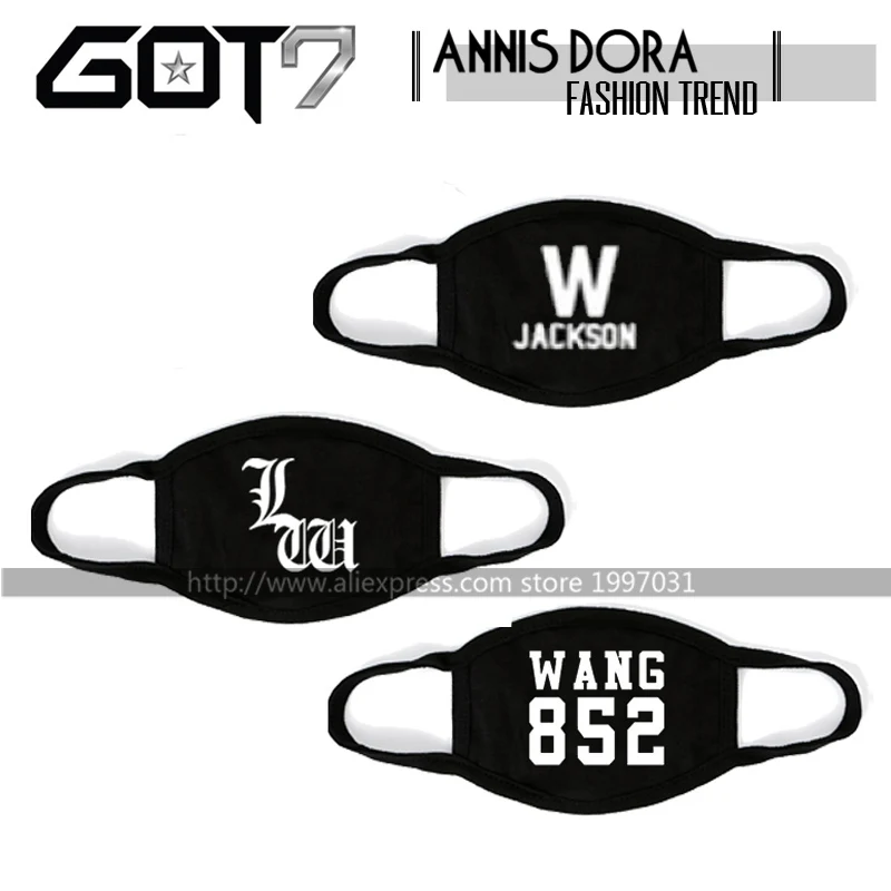 Маска для рта KPOP GOT7 Leader Wang 852 Mark Jb Junior Jackson Yugyeom Youngjae Bambam | Тематическая одежда и