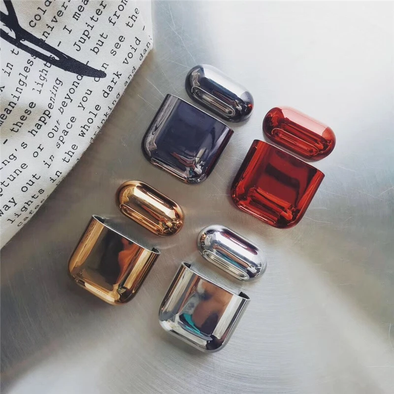 

Electroplated hard Shell for Apple Airpods case protective cover Wireless Bluetooth Earphone Case Charging airpod case bags