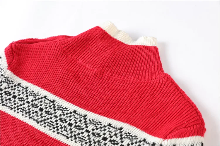 Свободный свитер платье для женщин осеннее красное Полосатое Платье-футляр с длинным рукавом женское тонкое цельное вязаное платье зима