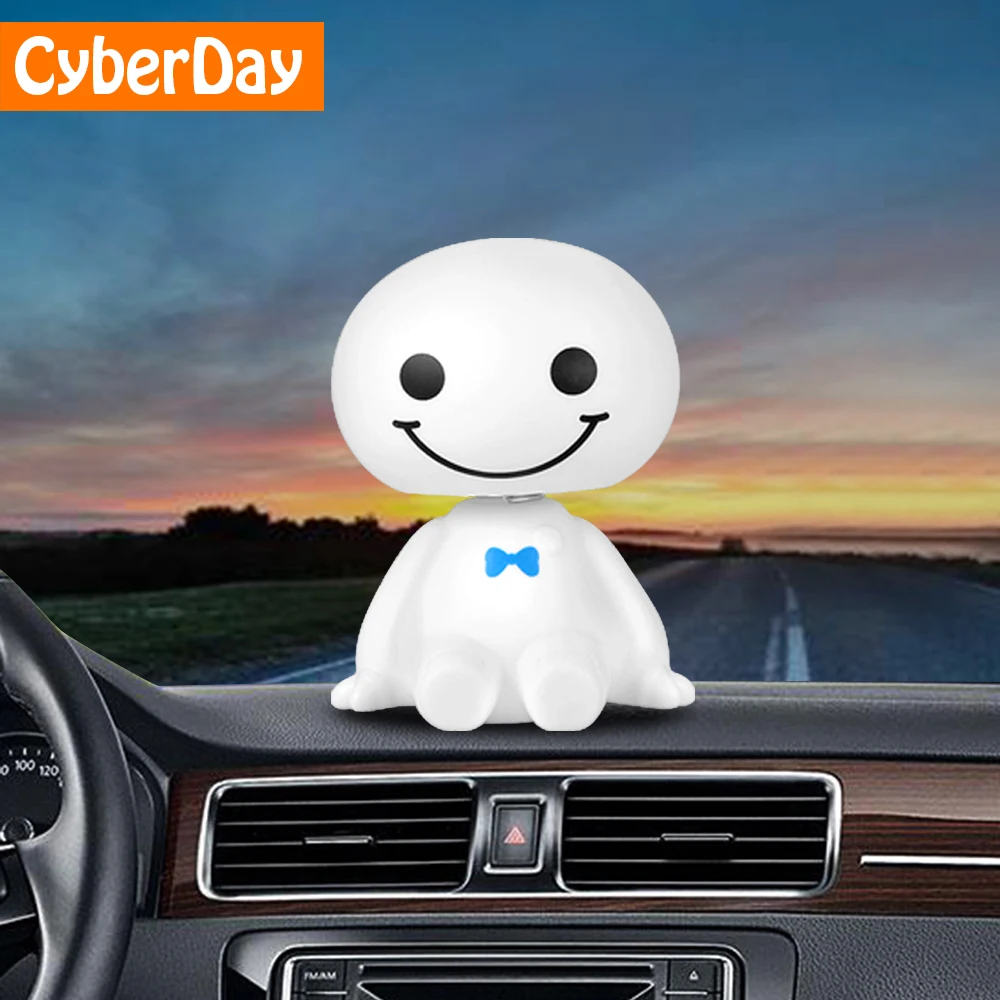 Автомобильный орнамент Симпатичный робот с вибрирующей головкой Baymax кукла