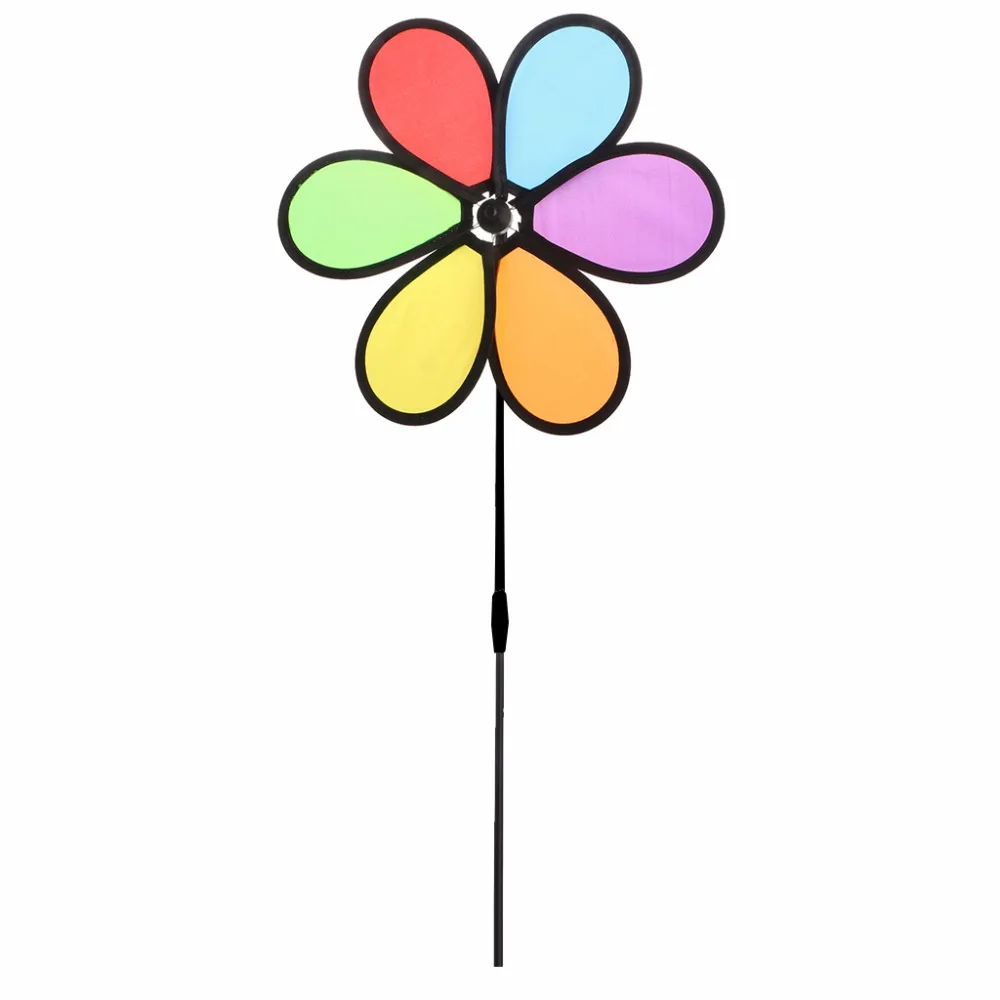 

New Colorful Rainbow Dazy Flower Spinner Wind Windmill Garden Yard Outdoor Decor Kids Gift