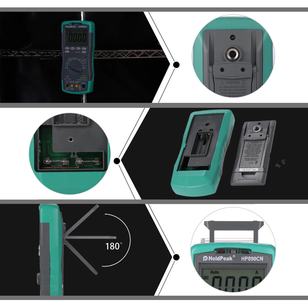 HoldPeak HP-890CN цифровой мультиметр DMM с детектор ncv DC AC напряжение измеритель тока сопротивление Capaticance тестер температуры