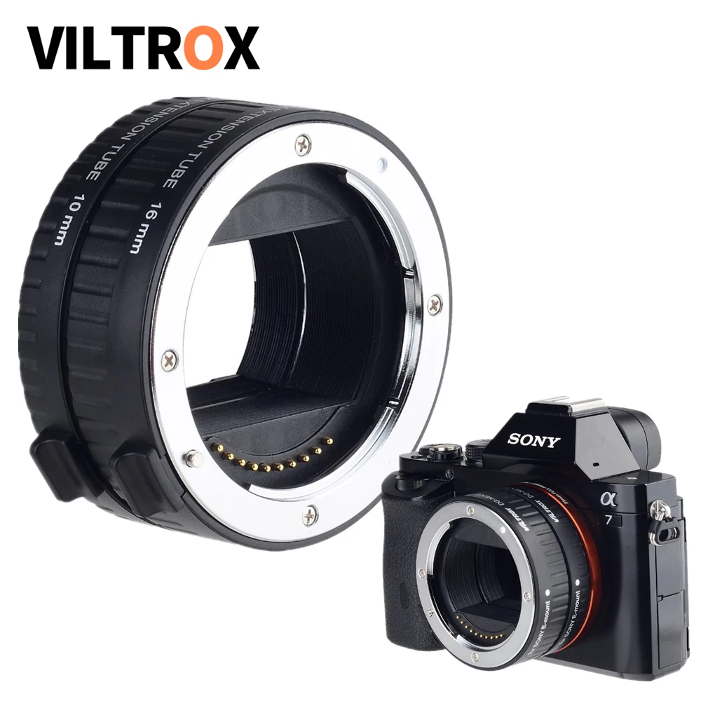 Viltrox фоторамка с автофокусом Макро Удлинитель для объектива Sony E Mount Camera A9 A7II A7RII