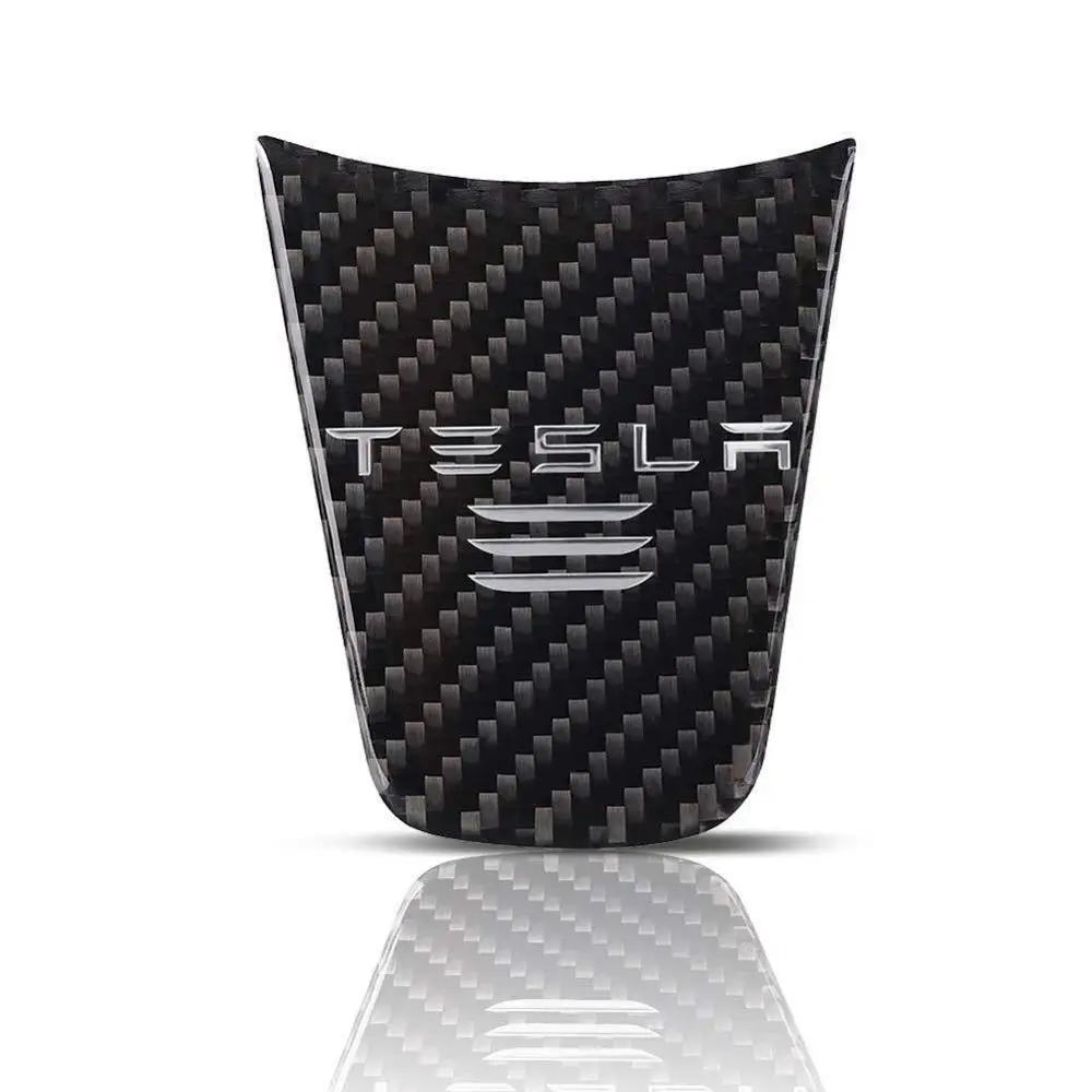 Наклейка на руль автомобиля из углеродного волокна для Tesla Model 3|Наклейки салона