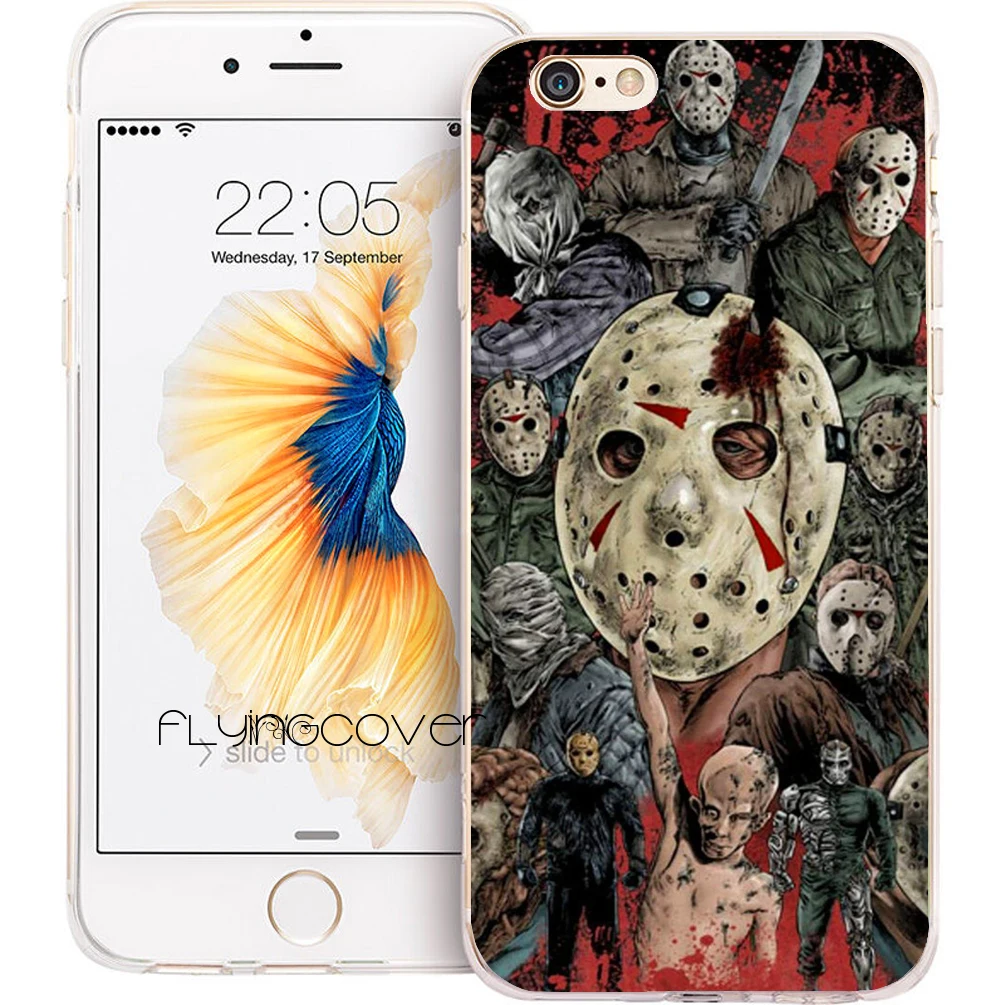 Fundas Jason Voorhees Clear Soft Silicone Phone Cases for iPhone XS Max XR X 7 8 6 6S Plus 5S 5 SE 5C 4S 4 iPod Touch Cover. |