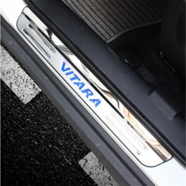 Автомобильный Стайлинг 4 шт. наружный автомобильный накладка из нержавеющей стали/порог дверь порог для Suzuki Vitara до автомобильные аксессуары