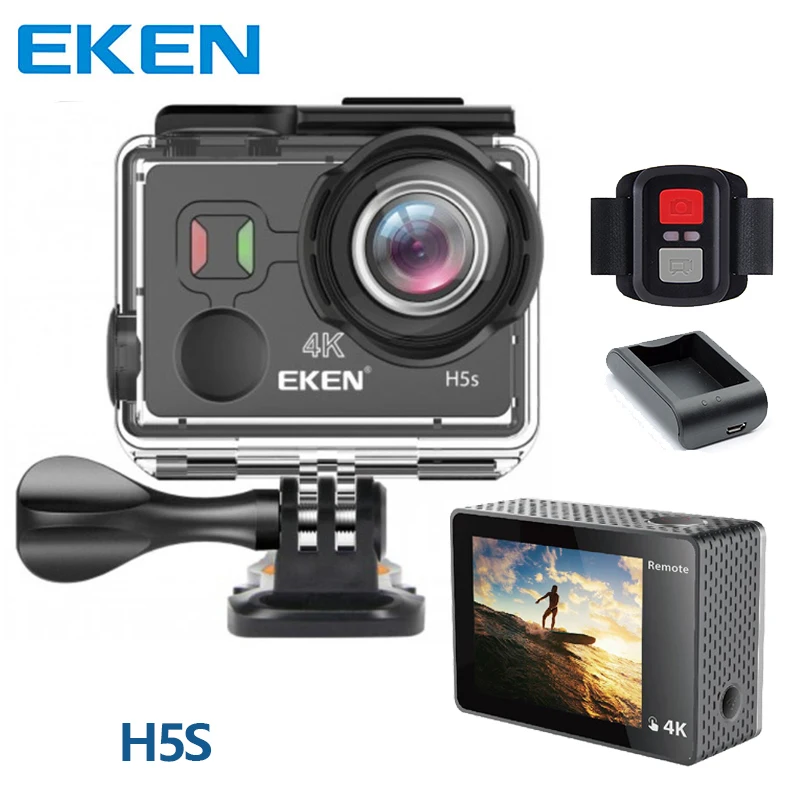 Оригинальная Экшн-камера eken H5S Ambarella A12 с чипом Ultra 4K 30FPS, сенсорный экран, Wifi, спортивная водонепроницаемая камера Go Pro, Спортивная камера