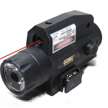 GOMU 2 в 1 Тактический светильник вспышки и красный лазерный светильник рельсовая система 20 мм прицел