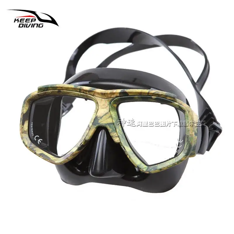 

KEEP DIVING Professional Camouflage Snorkel Mask Scuba Snorkeling Diving Mask Spearfishing Underwater Swim Goggles S452
