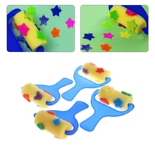 4 шт. губчатые кисти для рисования детский ролик для нанесения граффити штамп детская живопись игрушка кисть для краски губка штамп набор для ремесла