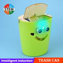 DIY Electric Toys For Children Intelligent Sensor Trash Can Toys Physics Science Experiment Teaching Aids STEM Educational Toys