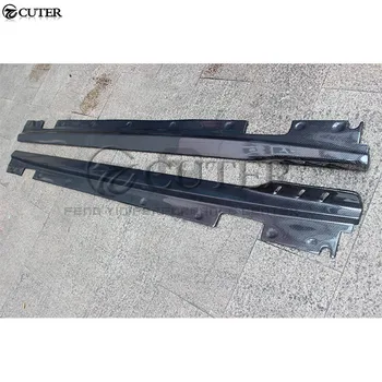 

W212 Carbon fiber side skirts apron for Mercedes benz W212 E260 E300 standard bumper Car styling 14-15