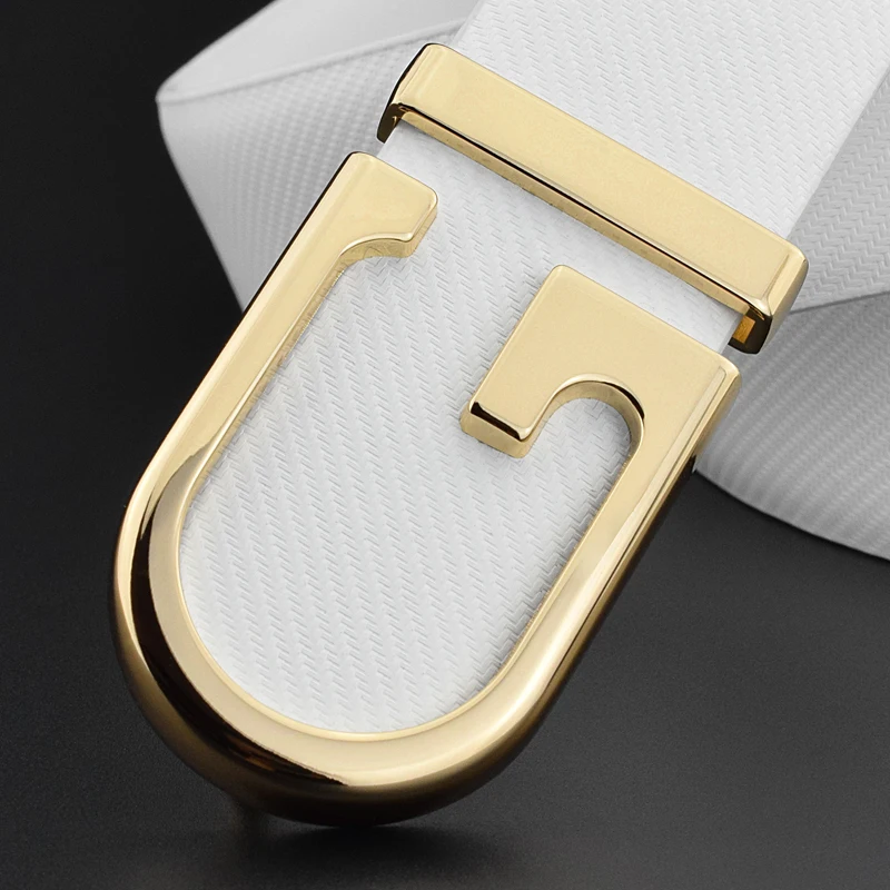 

High quality white G belt men genuine leather designer mens belts luxury Cowskin waistband young men fashion casual Waist Strap