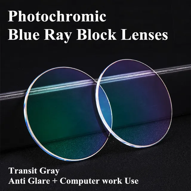 1.56 Index Prescription Photochromic Lenses Blue Ray Block Lenses
