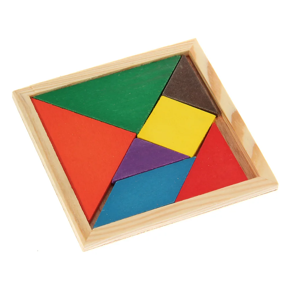 

Children Mental Development Tangram Wooden Jigsaw Puzzle Educational Toys for Kids