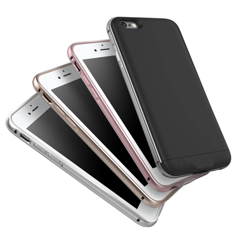 imágenes para 6 6 s 7 elegante delgada caja de batería para iphone 6 6s plus marco de aluminio de la contraportada caso del cargador de batería del banco de potencia para iphone 6 6 s imágenes para 6 6 s 7 elegante delgada caja de batería para iphone 6 6s plus marco de aluminio de la contraportada caso del cargador de batería del banco de potencia para iphone 6 6 s