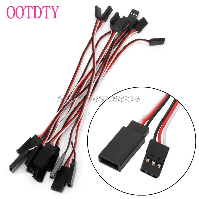 

10Pcs 150mm Lead Extension Servo Wire Cable Cord For Futaba JR Male To Female S08 Drop ship