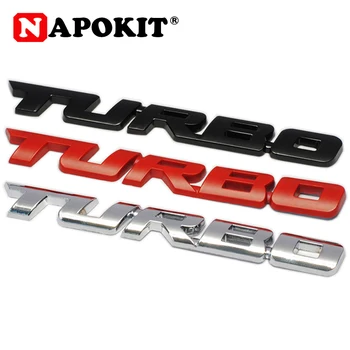 

3D Metal TURBO Emblem Car Sticker Body Rear Tail Gate Badge for Ford Focus ST RS Fiesta Mondeo Tuga Ecosport Fusion Car Styling