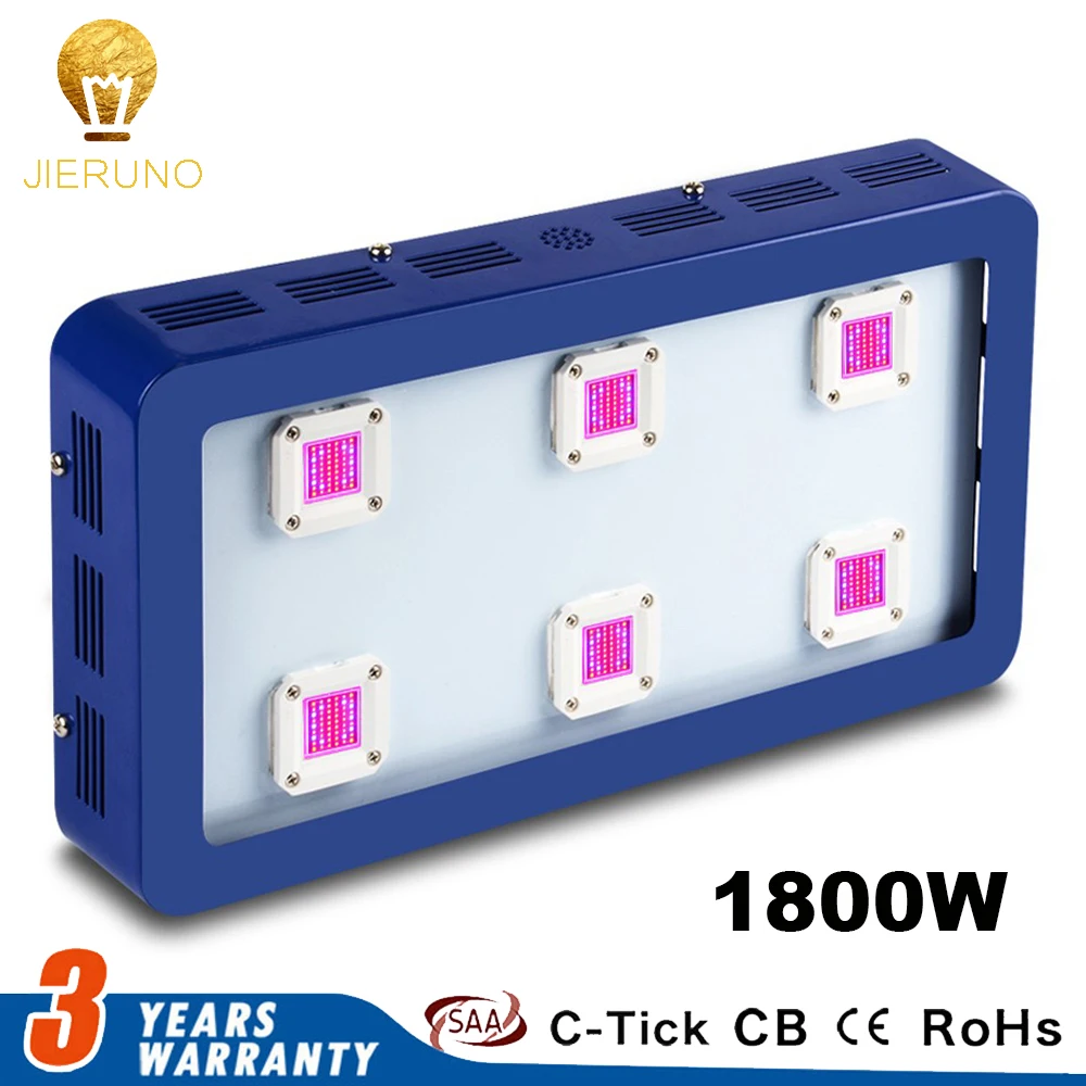 

1800W Dimmable Power LED Grow Light Full Spectrum 300*6W LED Grow Lamps Hydroponics Indoor Garden Medical Plants AC 85-265V AE