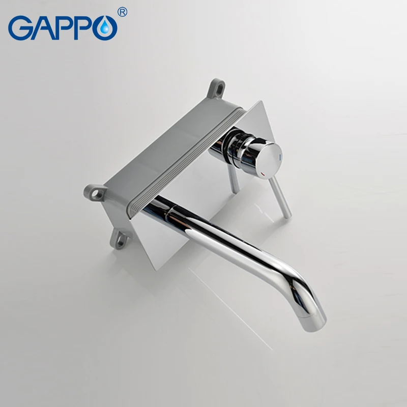 US $95.87 GAPPO Basin Faucet Griferia Wall Mounted Bathroom Sink Mixer Brass Tap Chrome Basin Faucet Waterfall Taps Mixers