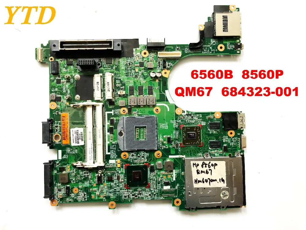 

Original for HP 6560B 8560P motherboard 6560B 8560P QM67 HM6470M 1GB 684323-001 tested good free shipping