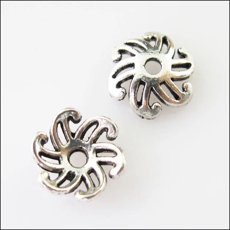 

30Pcs Tibetan Silver Chrysanthemum Flower End Bead Caps Connectors 9mm