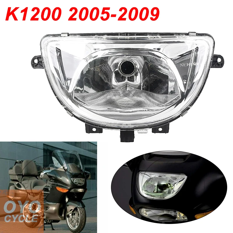 

For 05-09 BMW K1200 K 1200 Motorcycle Front Headlight Head Light Lamp Headlamp Assembly CLEAR 2005 2006 2007 2008 2009