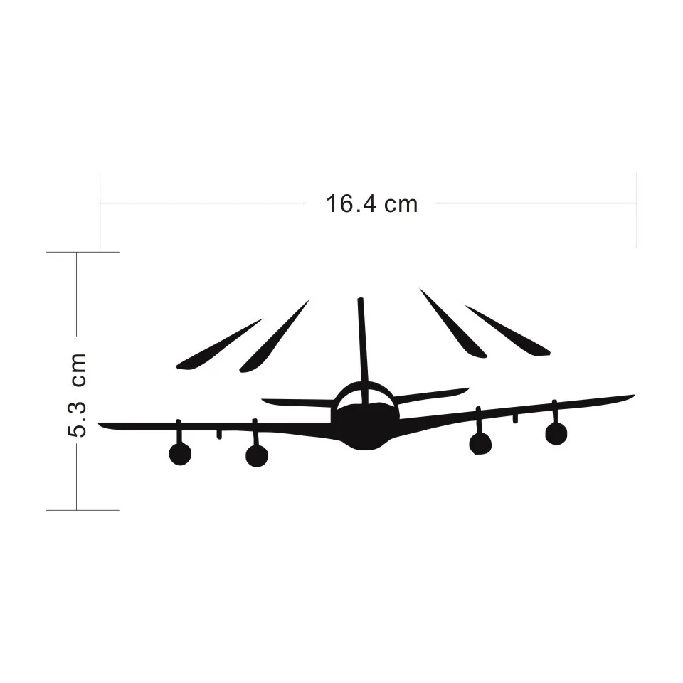 Cunymagos Airplane Fly Plane Fashion Decor Stickers Decals Car Styling Creative Fashion Car Window Wall Door Stickers 16.45 (2)