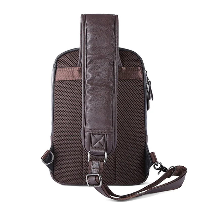  Zebella Brand Men's Shoulder Bag Vintage Men Crossbody Bag Men Chest Bags Casual Fashion PU Leather - 32792035166