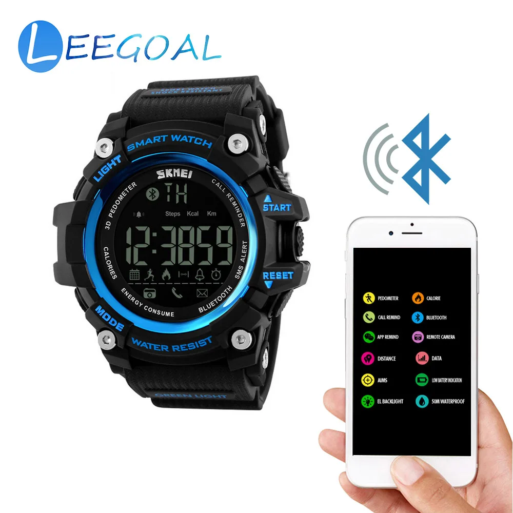 

Smart Watch Sports SKMEI1227 bracelet sport Watch Step Smart Fashion Large Hand Sports Outdoor Backlit Men's Waterproof Watch