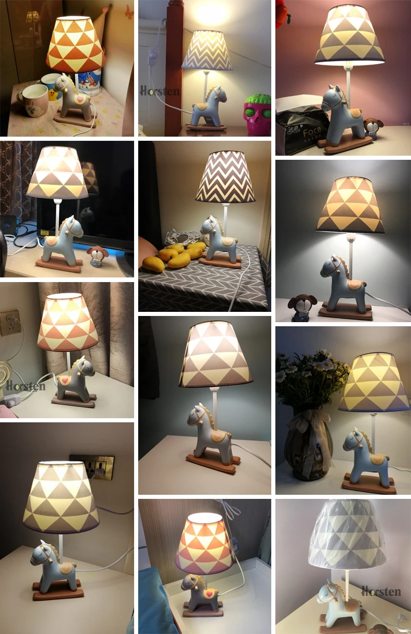 Creative Cute LED Table Lamp Home Decoration Dimmable Pony Desk Table Light Bedroom Bedside Lamp For Baby Kids Room Birthday Gift (13)