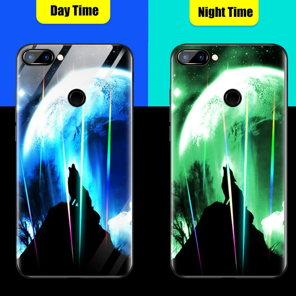Tempered Glass Luminous Case For Xiaomi Mi 8 Lite Case on MI8 Lite Case Soft TPU Bumper Phone Cases For Xiaomi Mi 8 Lite Mi8Lite (1)