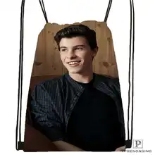 Изготовленная на заказ shawn-mendes-походная сумка на шнурке милый рюкзак для детей(черная спинка) 31x40 см#20180611-02-60