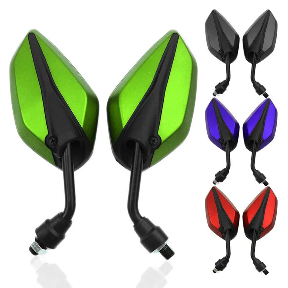 1pair Color Universal 10mm Motocross ATV Off-road Dirt Pit Bike Motorbike Side Mirror Moto Rearview Motorcycle Mirrors