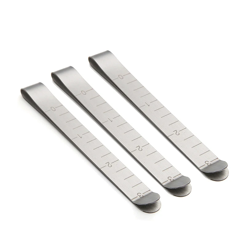 

Metal Sewing Crimping Clip Stainless Steel Hemming Clips With Built-in Ruler Cloth Measurement Ruler DIY Sewing Tools