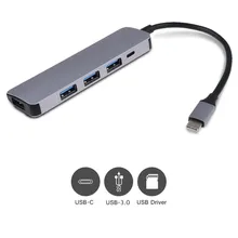4 в 1 usb-хаб type C USB 3,1 на 4 порта Высокоскоростной USB 3,0 концентратор адаптер для Macbook