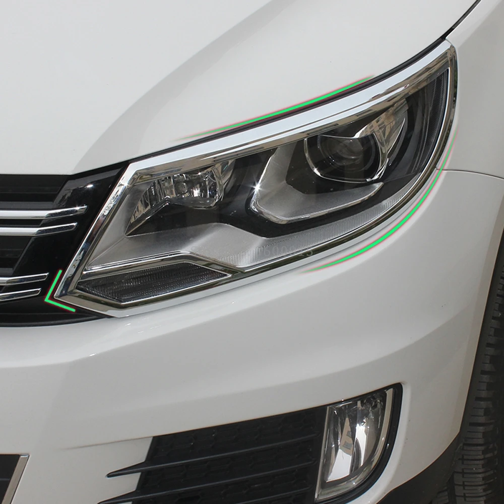 Для Volkswagen Tiguan 2013 2014 2015 хромированный головной светильник лампа крышка литье