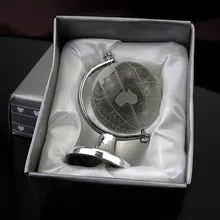 Crystal Globe Paperweight Enfeites de Mesa Suporte de Mesa Home Decor Artificial Cristal Mapa Do Mundo Decoração Artesanato Arte 2 Cor