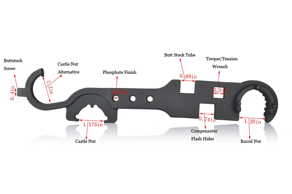 Тактический AR15/M16/M4 гаечный ключ многоцелевой инструмент комбинированный ключ Пистолет Аксессуары для прицел установки