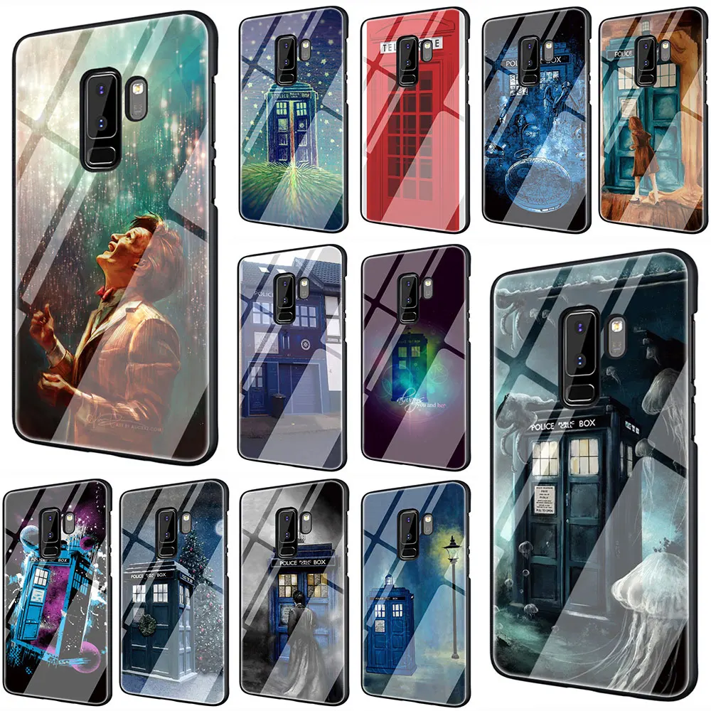 

Dr Doctor Who Police Call Box Tempered Glass TPU Black Cover Case for Galaxy S7 Edge S8 S9 Plus S10 Note 8 9 10 A10 20 30 40 50 60