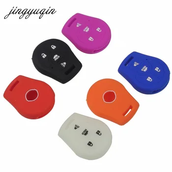 Custodia in Silicone Keyforkess per Nissan Maxima Altima Sentra Versa Micra x-trail Terrano Tiida Cube Juke 4 pulsanti Car Key Shell Cove
