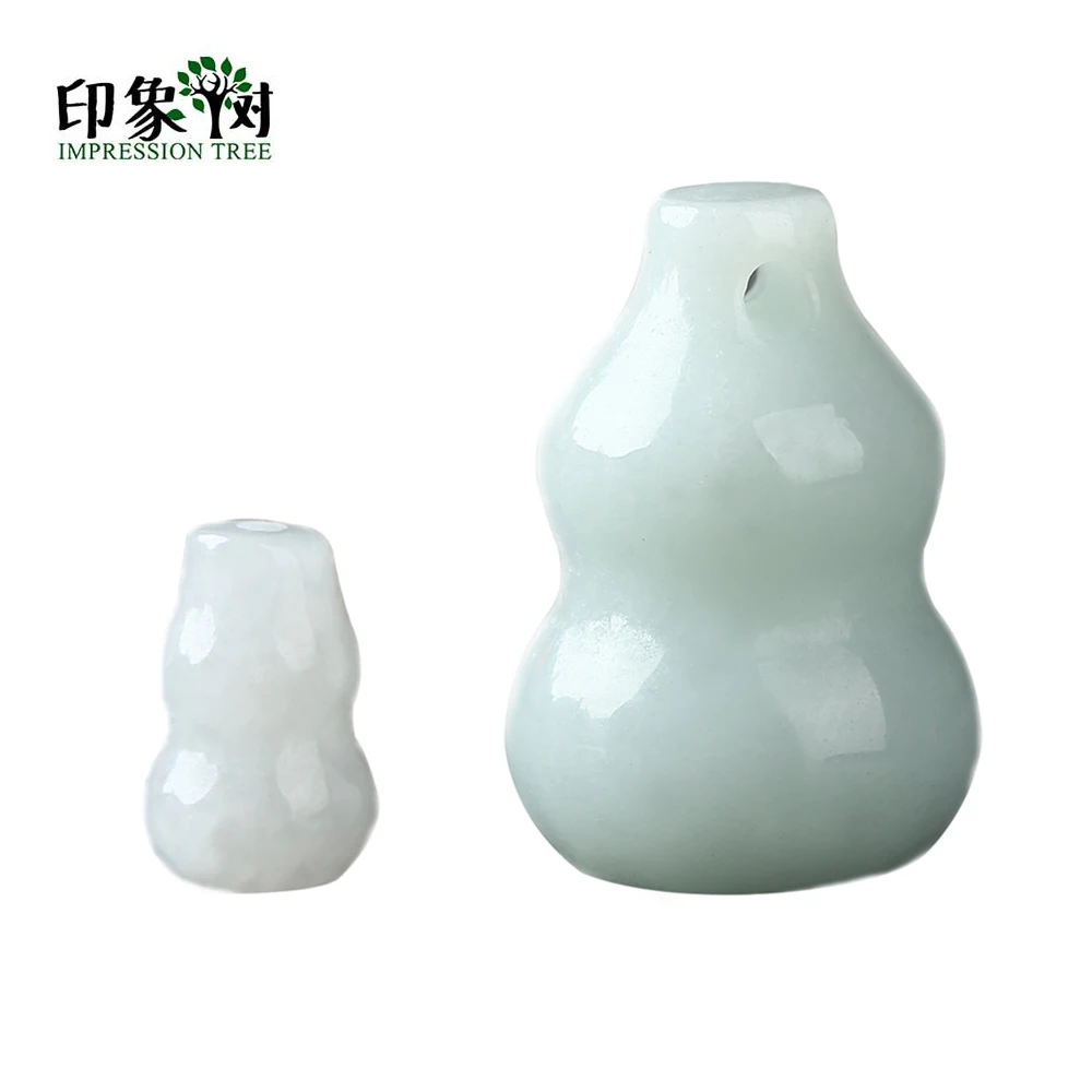 

2 pcs Natural Gourd shape Stone beads for DIY Jewelry Making White/Green E merald Beads For Jewelry Making Accessories 18120