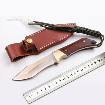

Free shipping New wide straight knife blade thick blade D2 steel 56-59 HRC hardness outdoor camping knife survival tool