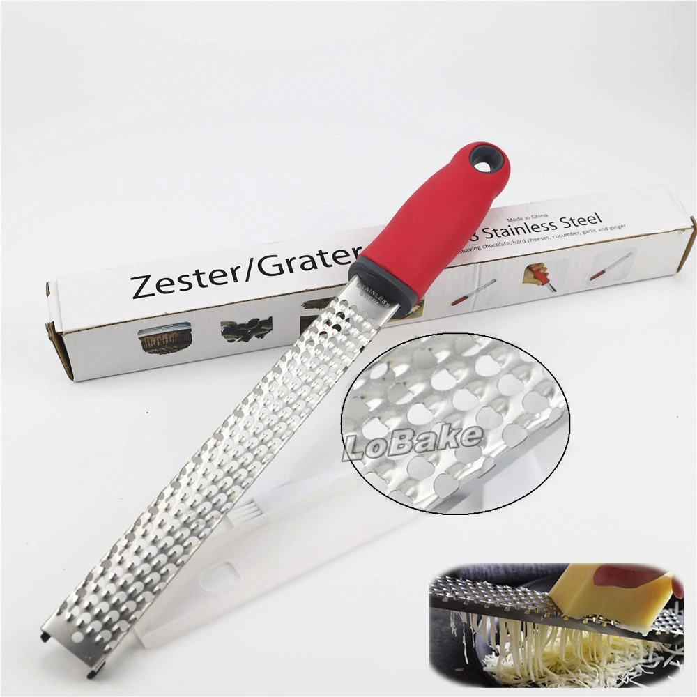 Microplane Zester Stainless Steel Lemon Zester | Multi-Purpose Grater For Cheese, Garlic, Chocolate Zester Grater
